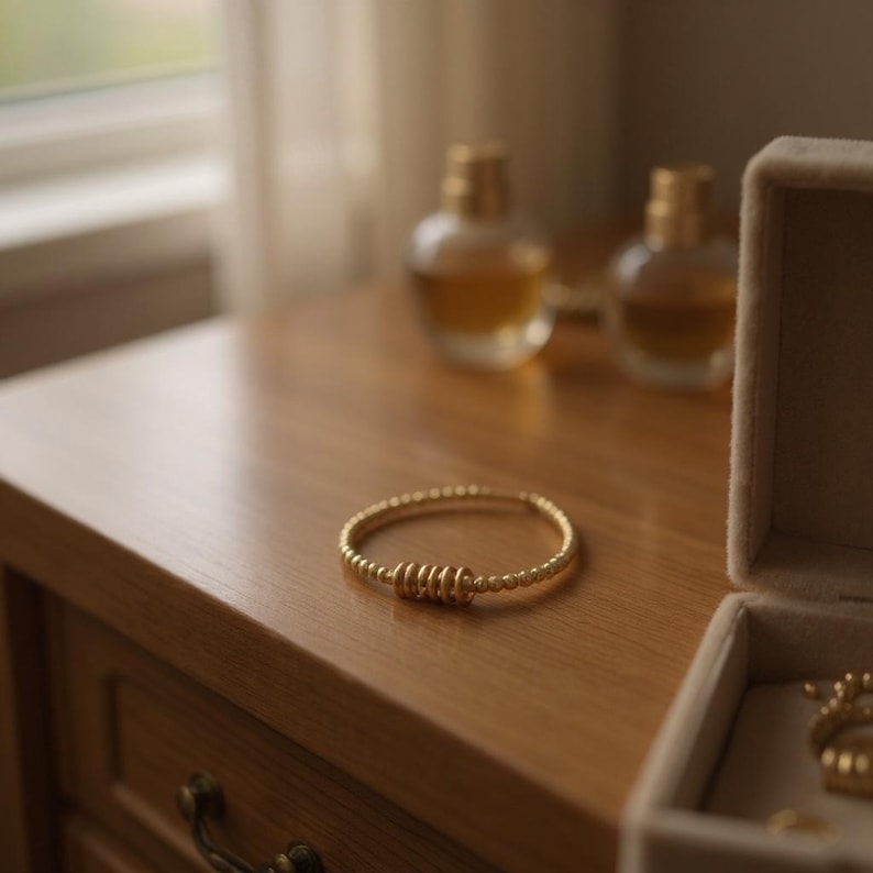Gold Milestone Birthday Bracelet (20th, 30th, 40th, 50th, 60th, 70th, 80th or 90th birthday)