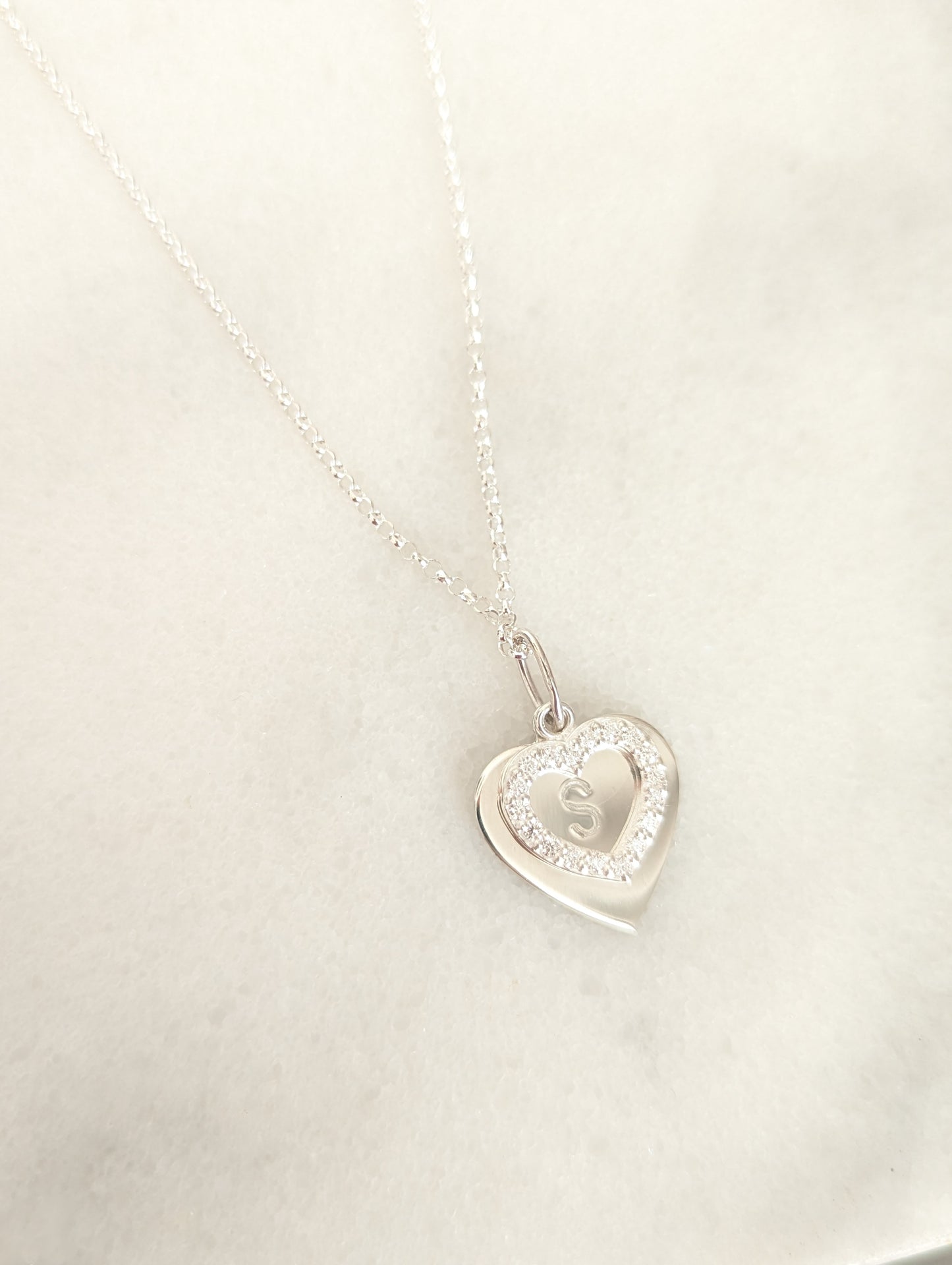 Personalised Initial Double Heart Necklace