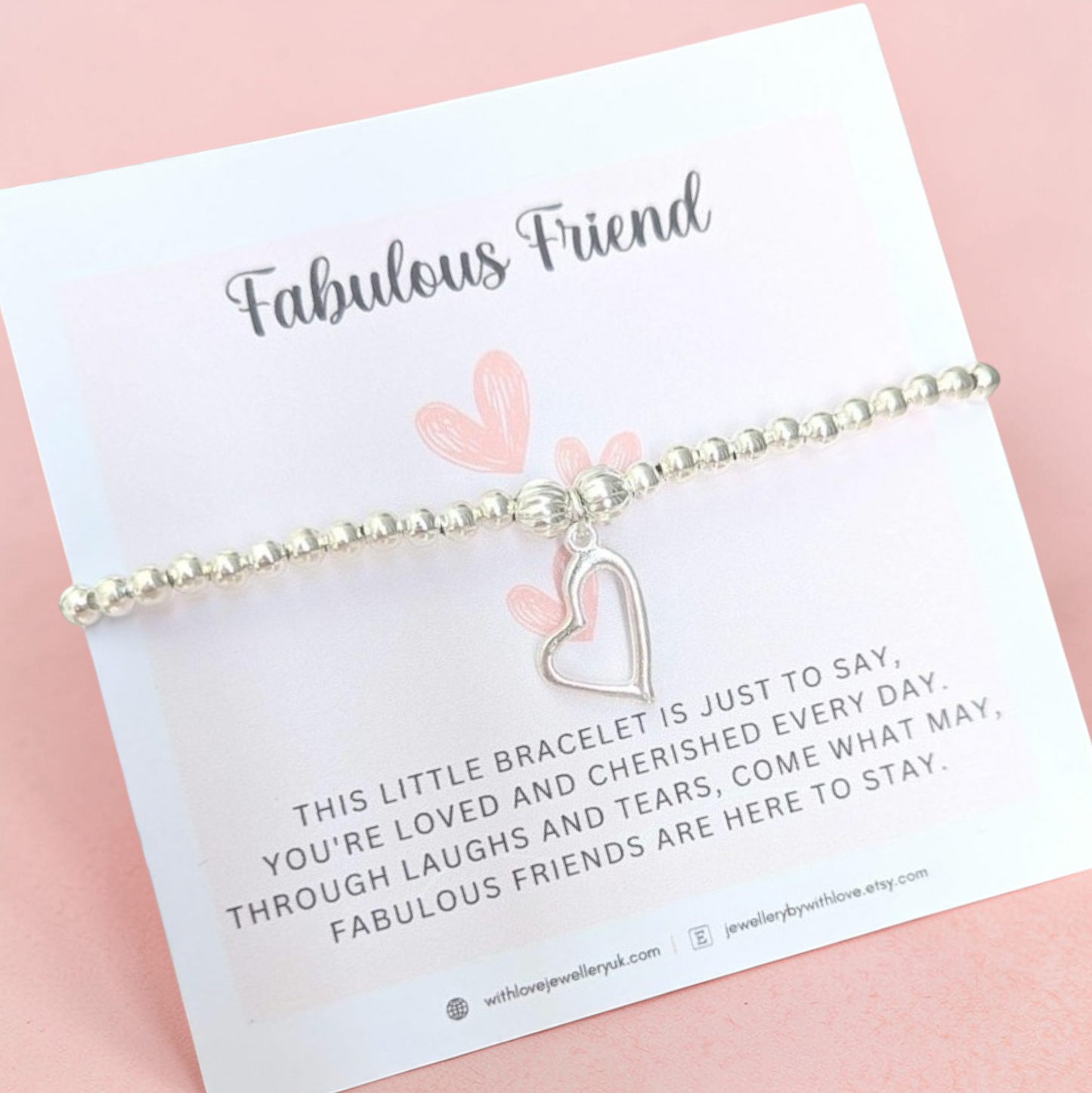 Fabulous Friend Silver Stretch Bracelet