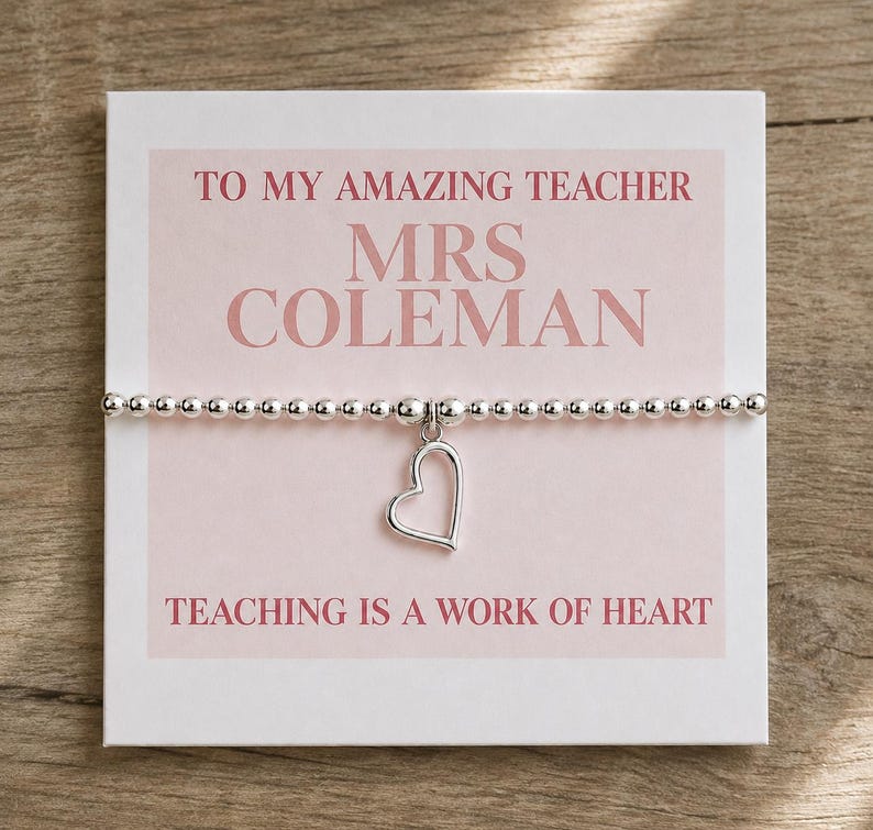 Thank You Teacher Bracelet Gift