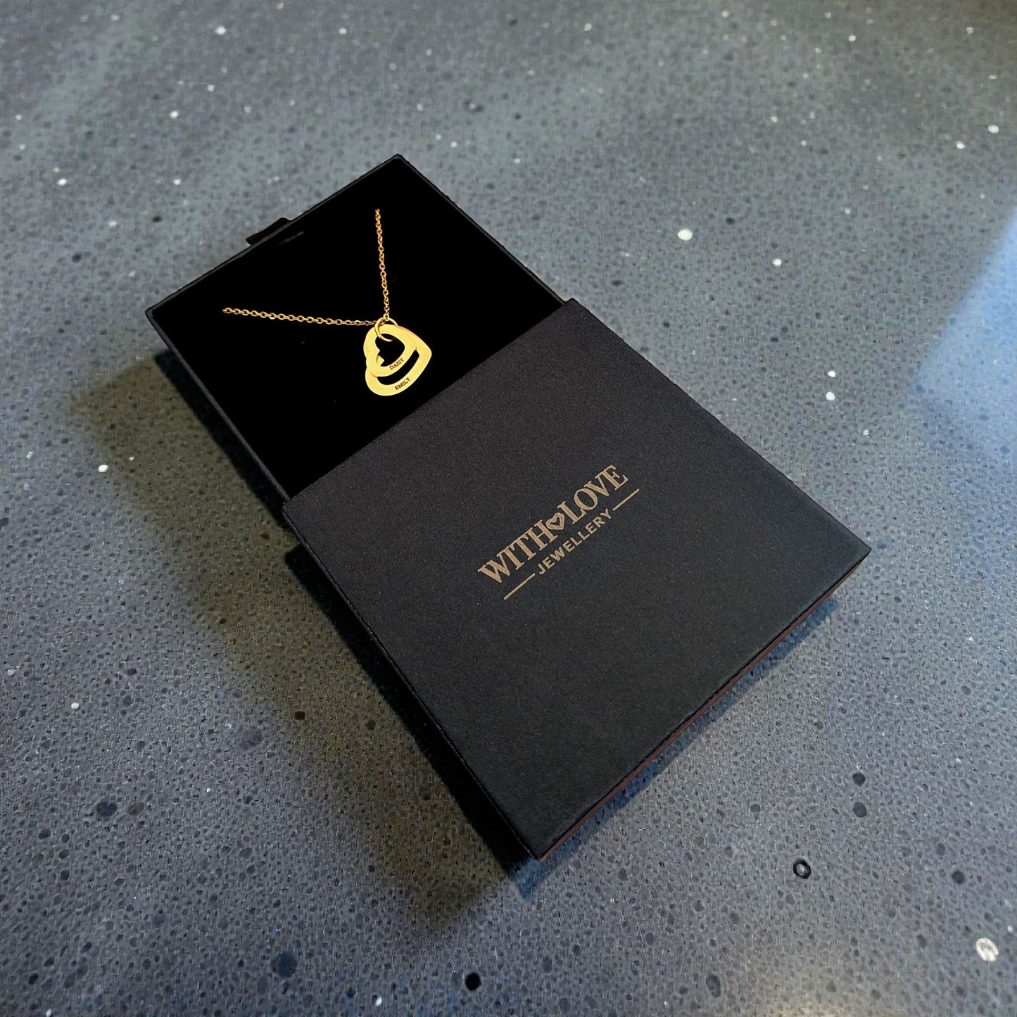 Personalised Name Heart Charm Necklace