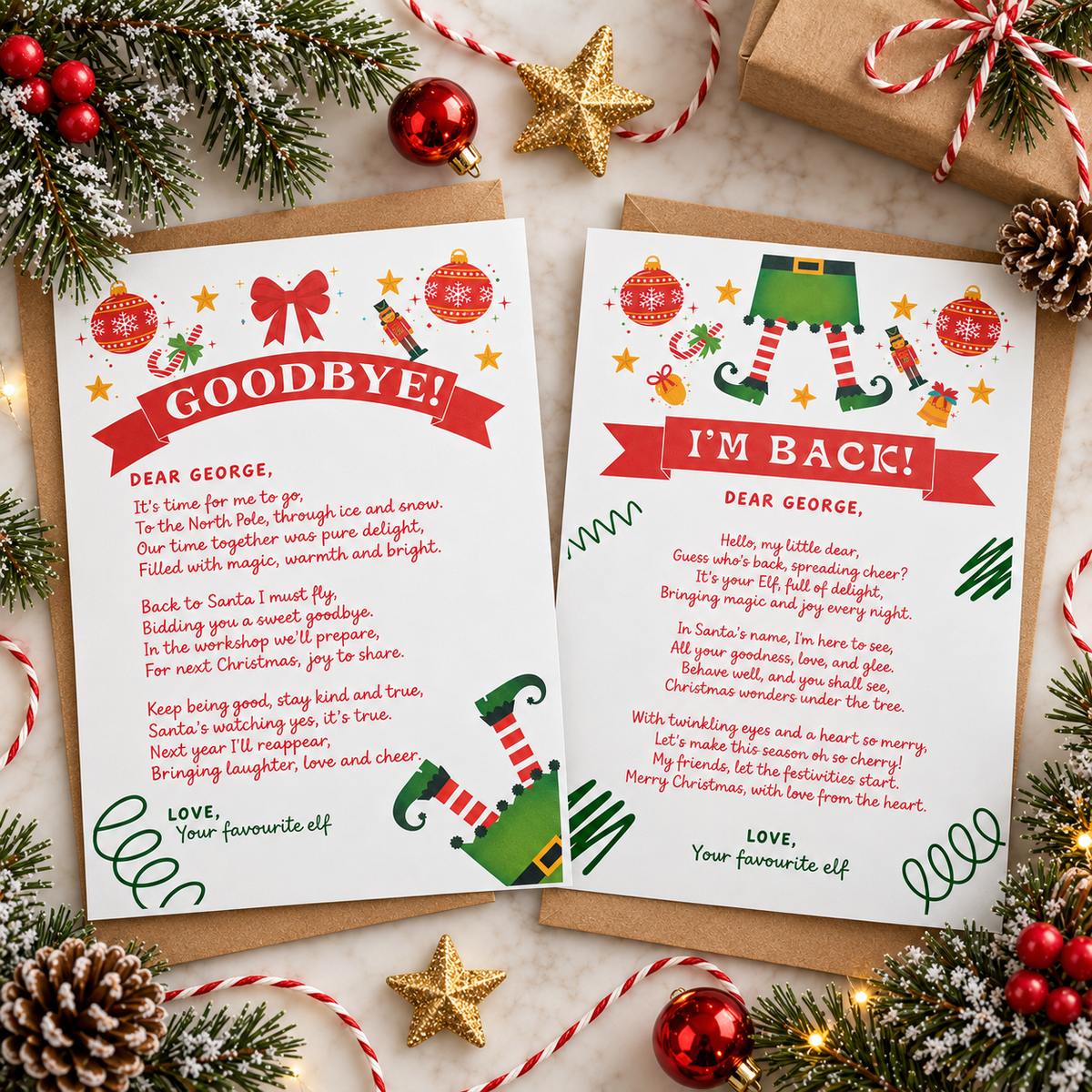 Personalised Nice List Certificate, Letter From Santa, Elf Arrival or Goodbye Letter