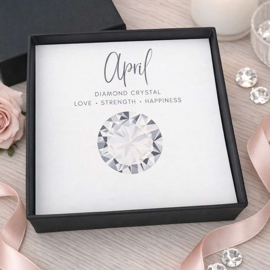 April Birthstone Heart Earrings