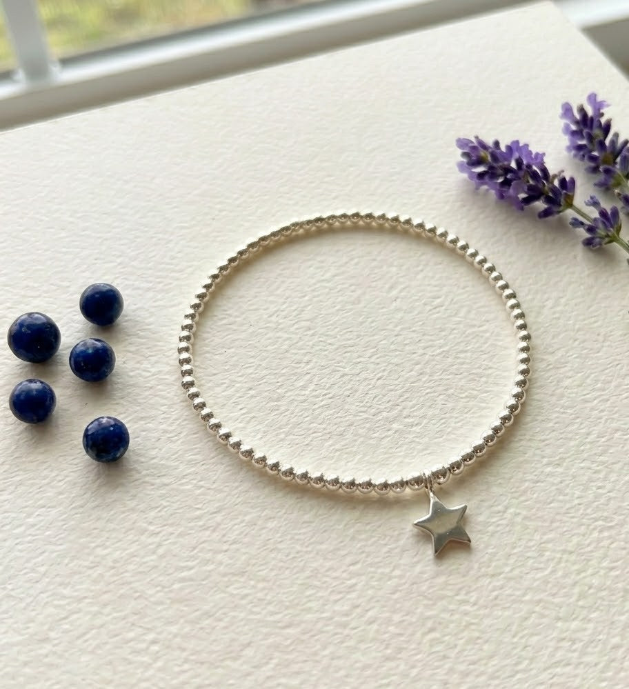 Sterling Silver Star Anklet