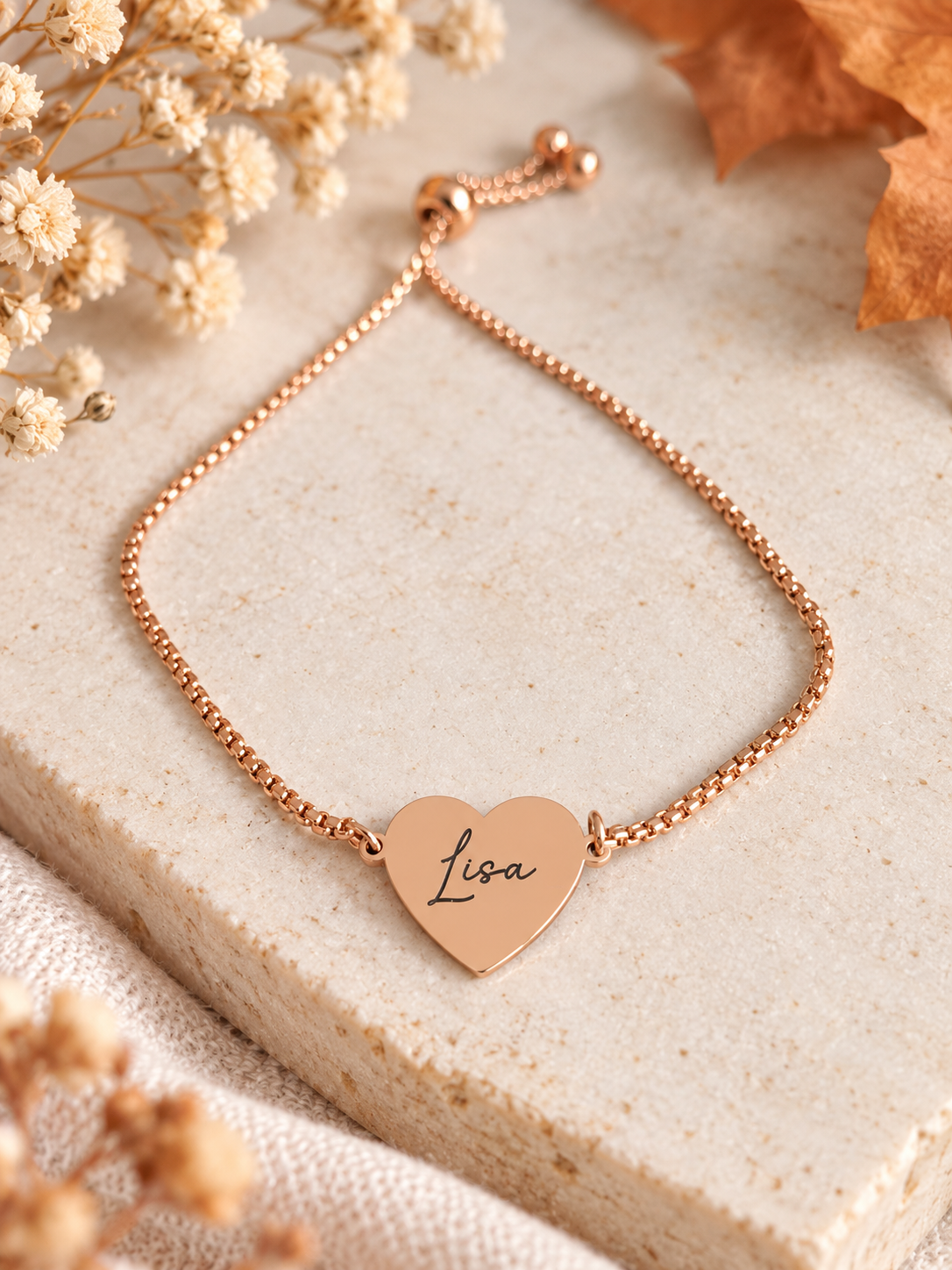 Personalised Name Adjustable Slider Bracelet
