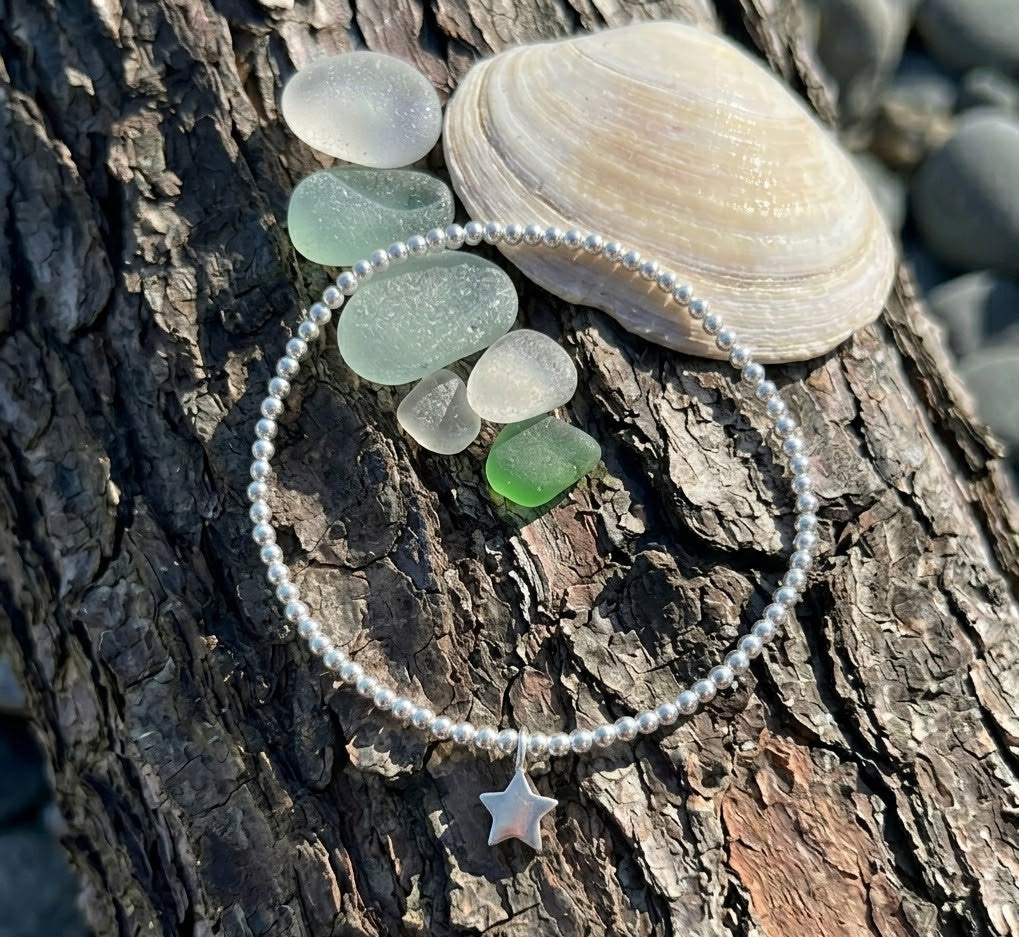 Sterling Silver Star Anklet
