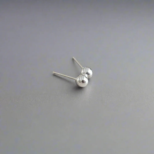 Silver Ball Stud Earrings Earrings