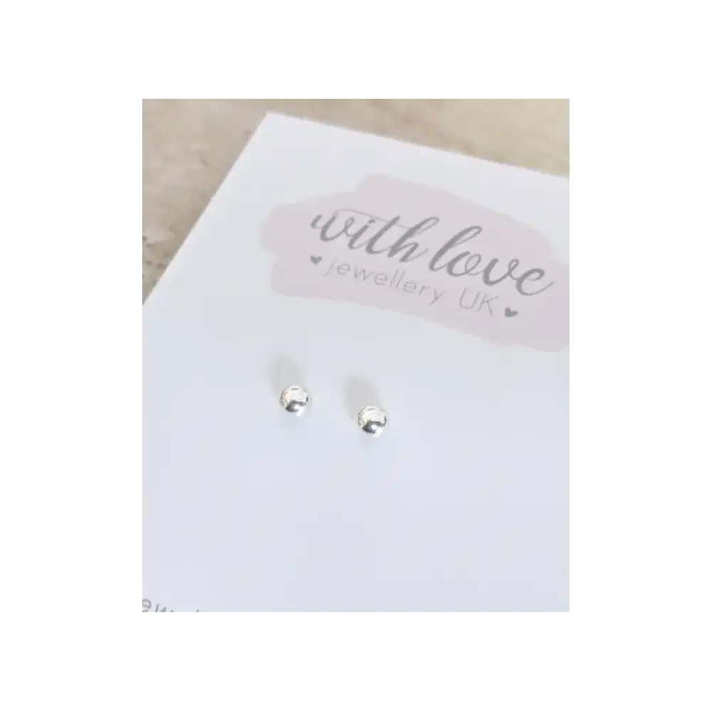 Silver Ball Stud Earrings Earrings