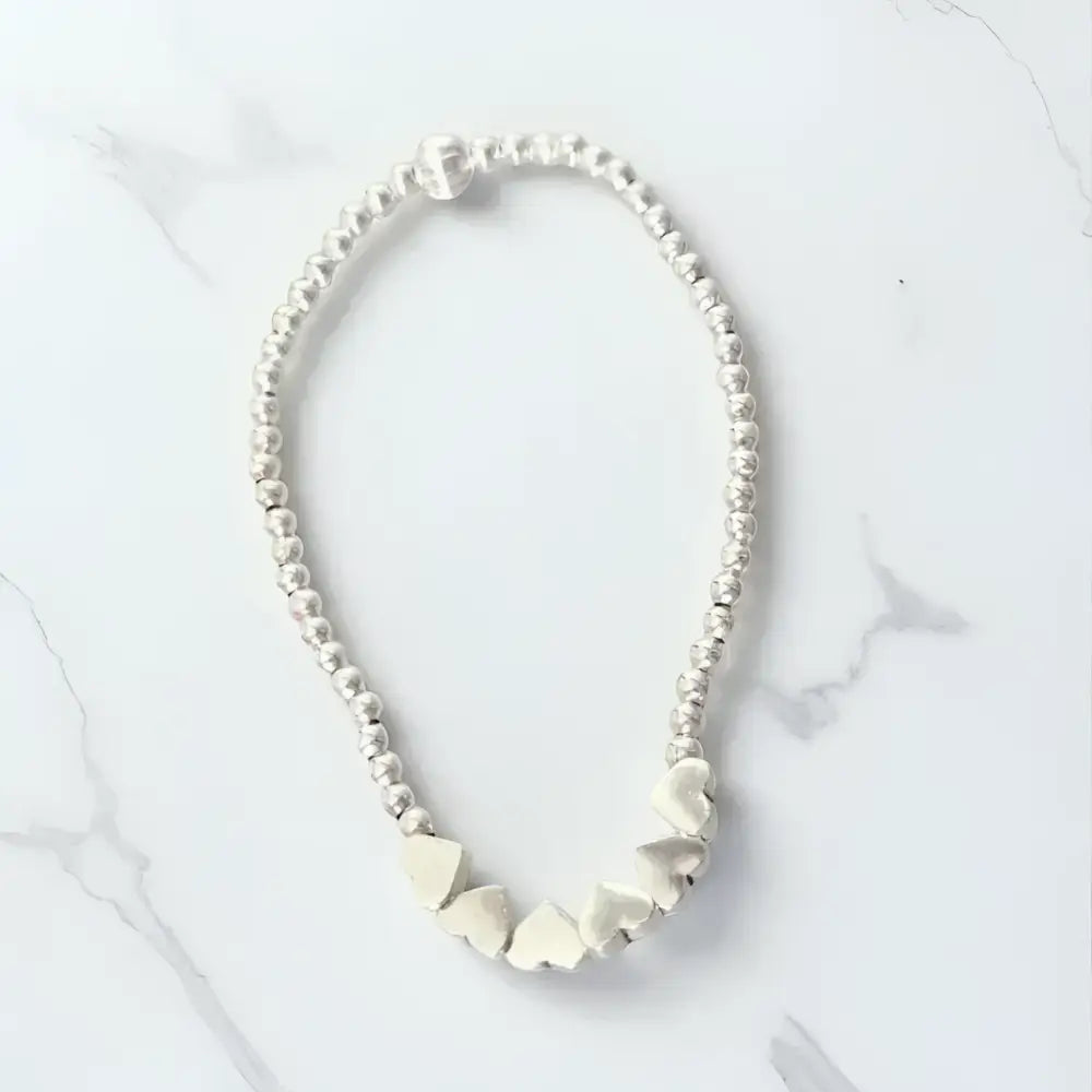 Silver Heart Milestone Birthday Bracelet (20th 30th 40th 50th 60th 70th 80th or 90th birthday) Bracelets