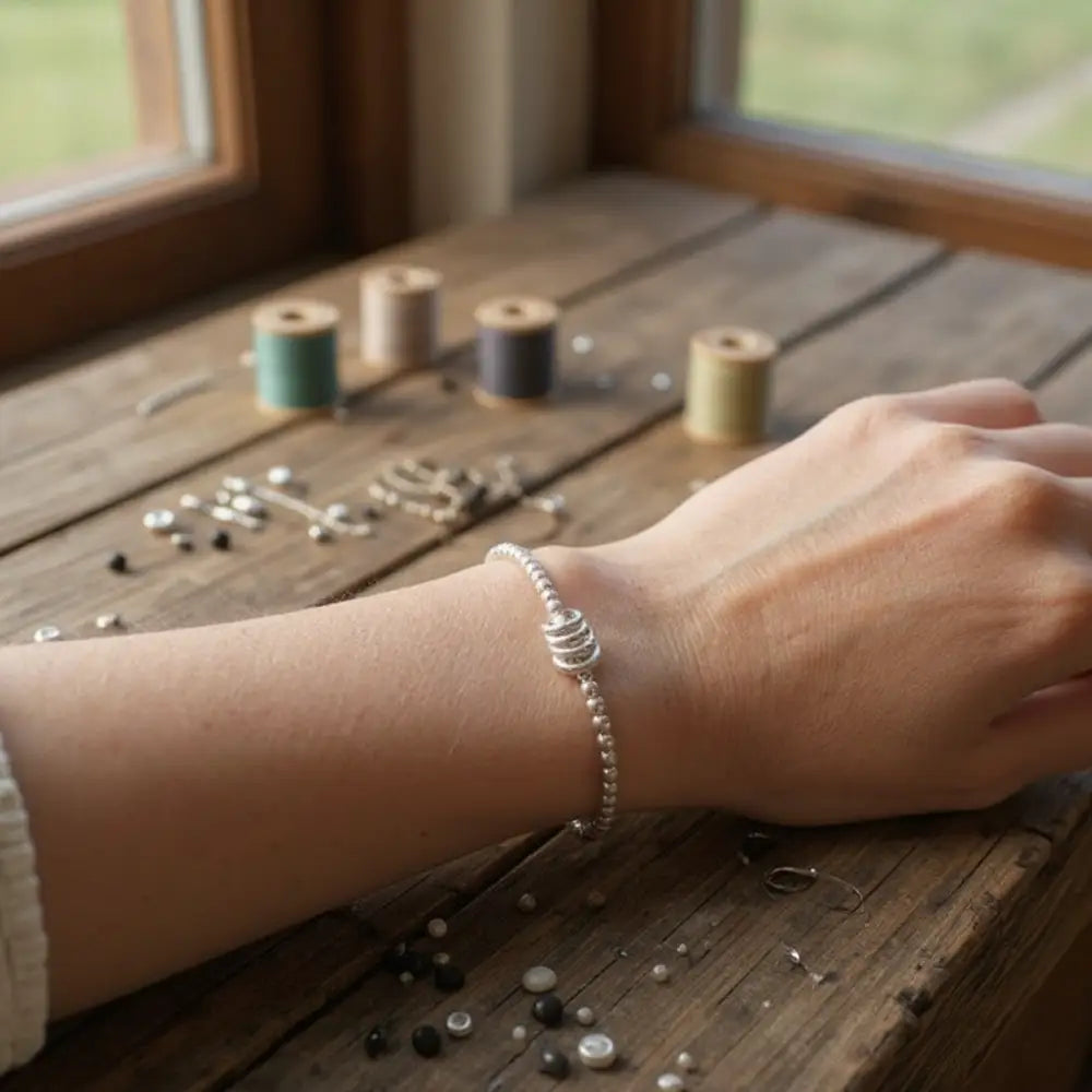 Silver Milestone Birthday Bracelet (20th 30th 40th 50th 60th 70th 80th or 90th birthday) Bracelets