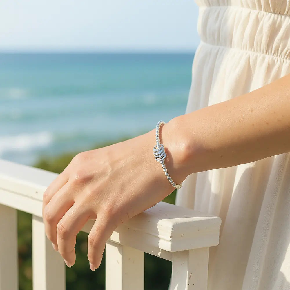 Silver Milestone Birthday Bracelet (20th 30th 40th 50th 60th 70th 80th or 90th birthday) Bracelets