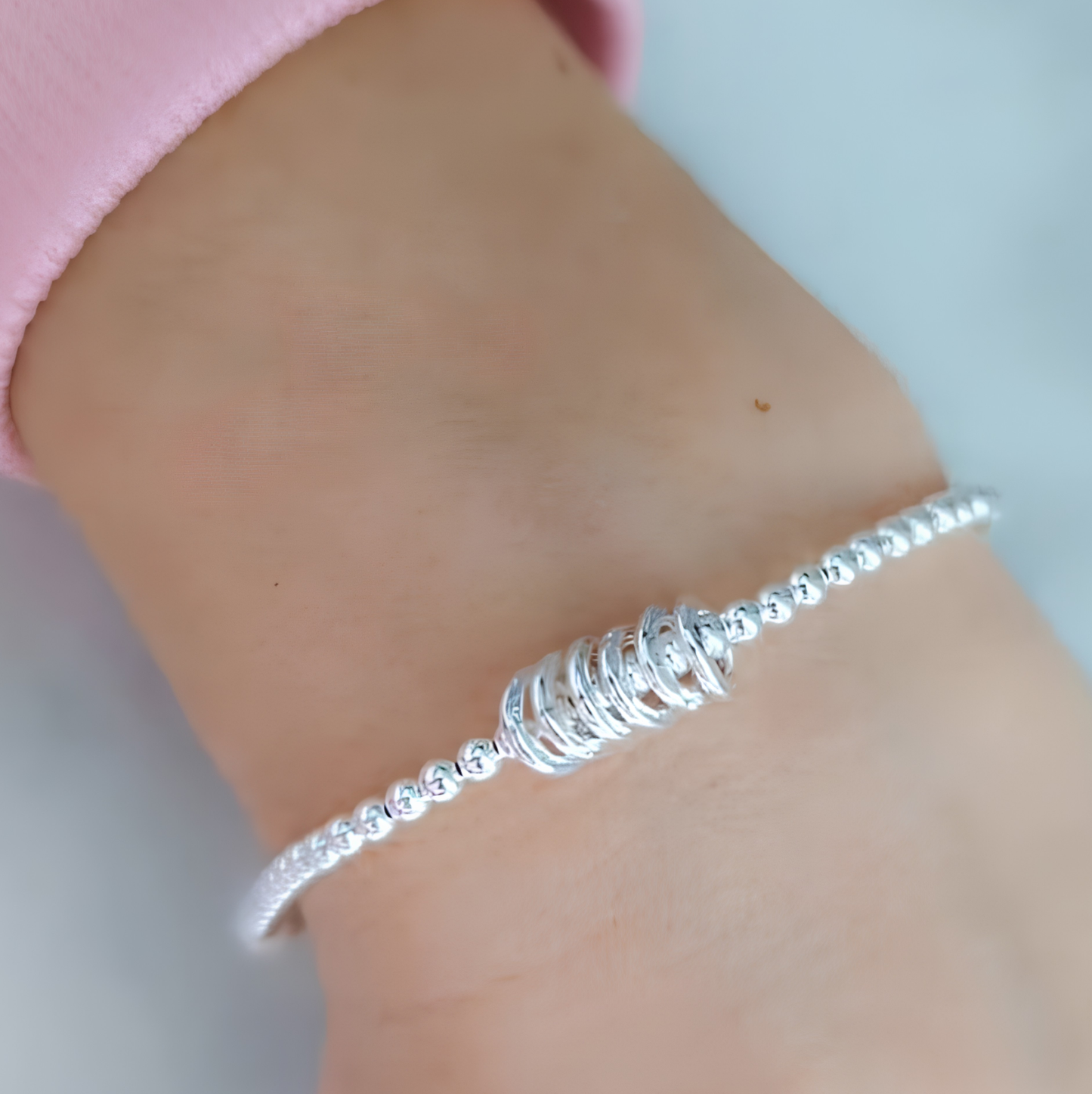 Sterling Silver Birthday Bracelet (20th, 30th, 40th, 50th, 60th, 70th, 80th or 90th birthday)
