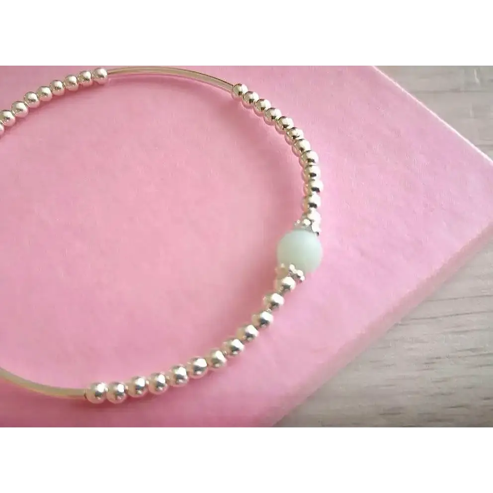 Sterling Silver Amazonite Stone Bracelet Bracelets