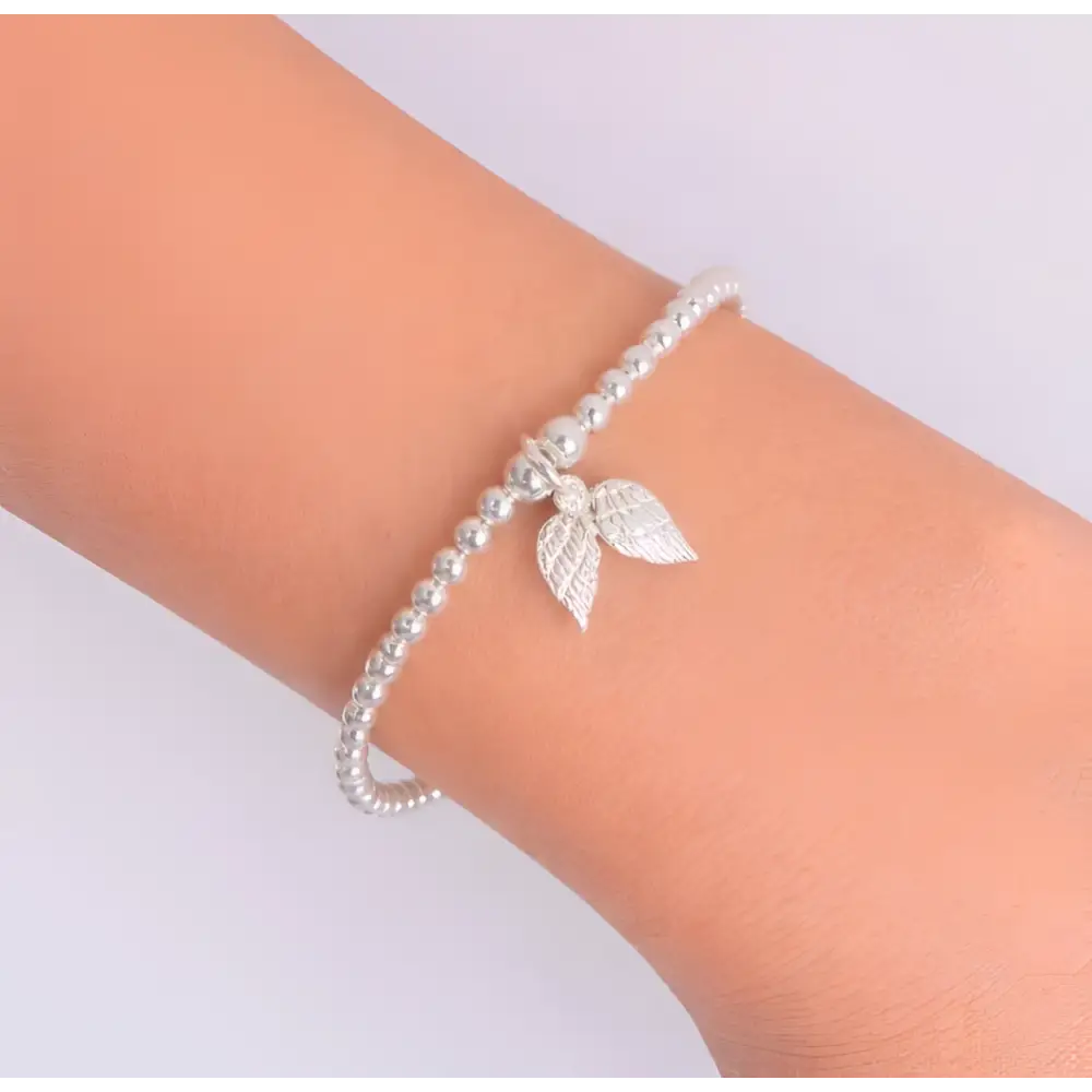 Sterling Silver Angel Wings Beaded Bracelet/Anklet