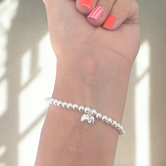 Sterling Silver â€™Bride to Beâ€™ Twin Hearts Bracelet - Bracelets