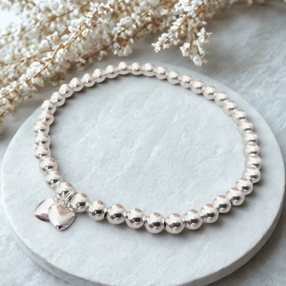 Sterling Silver â€™Bride to Beâ€™ Twin Hearts Bracelet - Bracelets