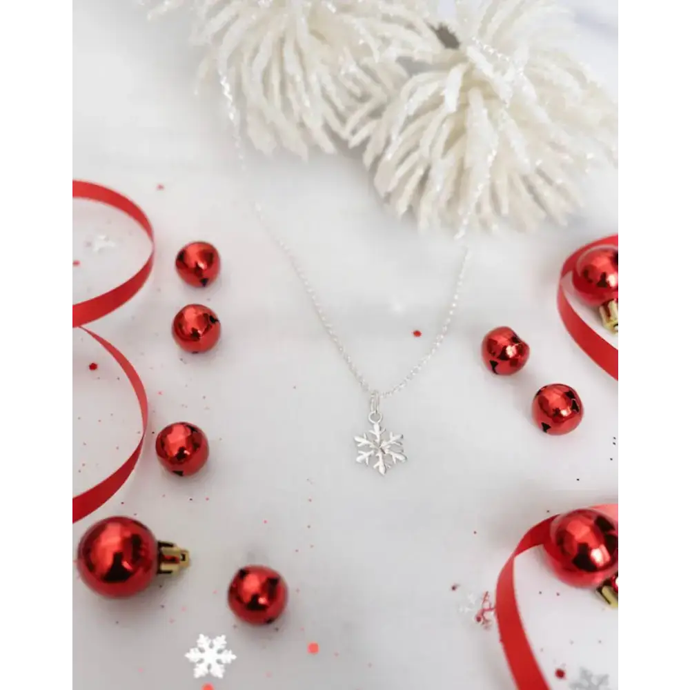 Sterling Silver Christmas Snowflake Necklace - Necklace