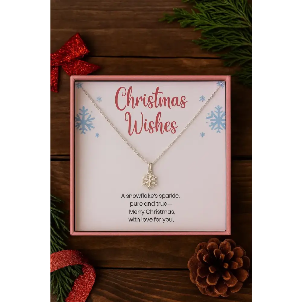 Sterling Silver Christmas Snowflake Necklace - Necklace