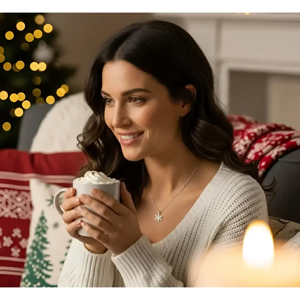 Sterling Silver Christmas Snowflake Necklace - Necklace