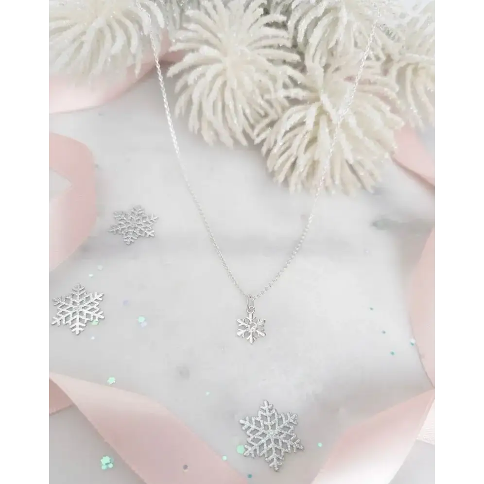 Sterling Silver Christmas Snowflake Necklace - Necklace