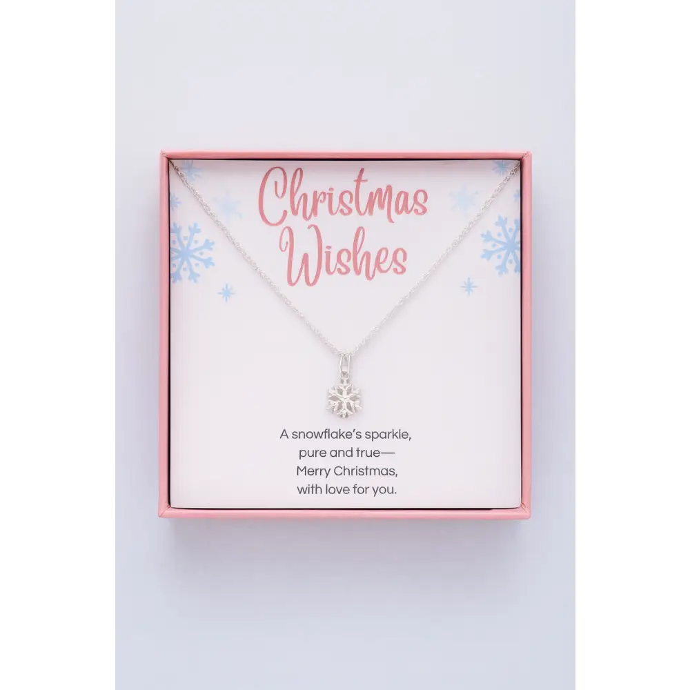 Sterling Silver Christmas Snowflake Necklace - Necklace