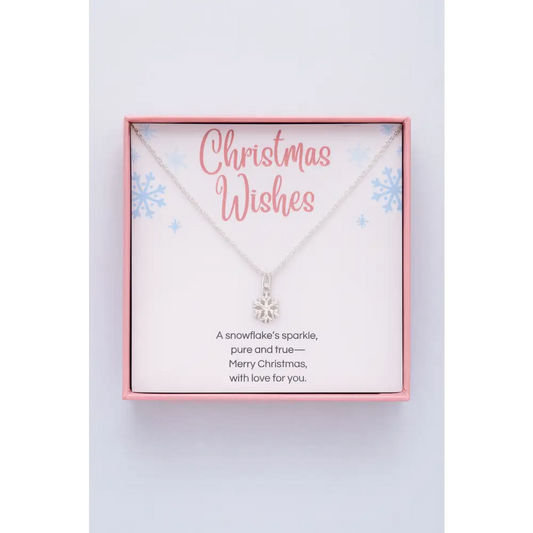 Sterling Silver Christmas Snowflake Necklace - Necklace