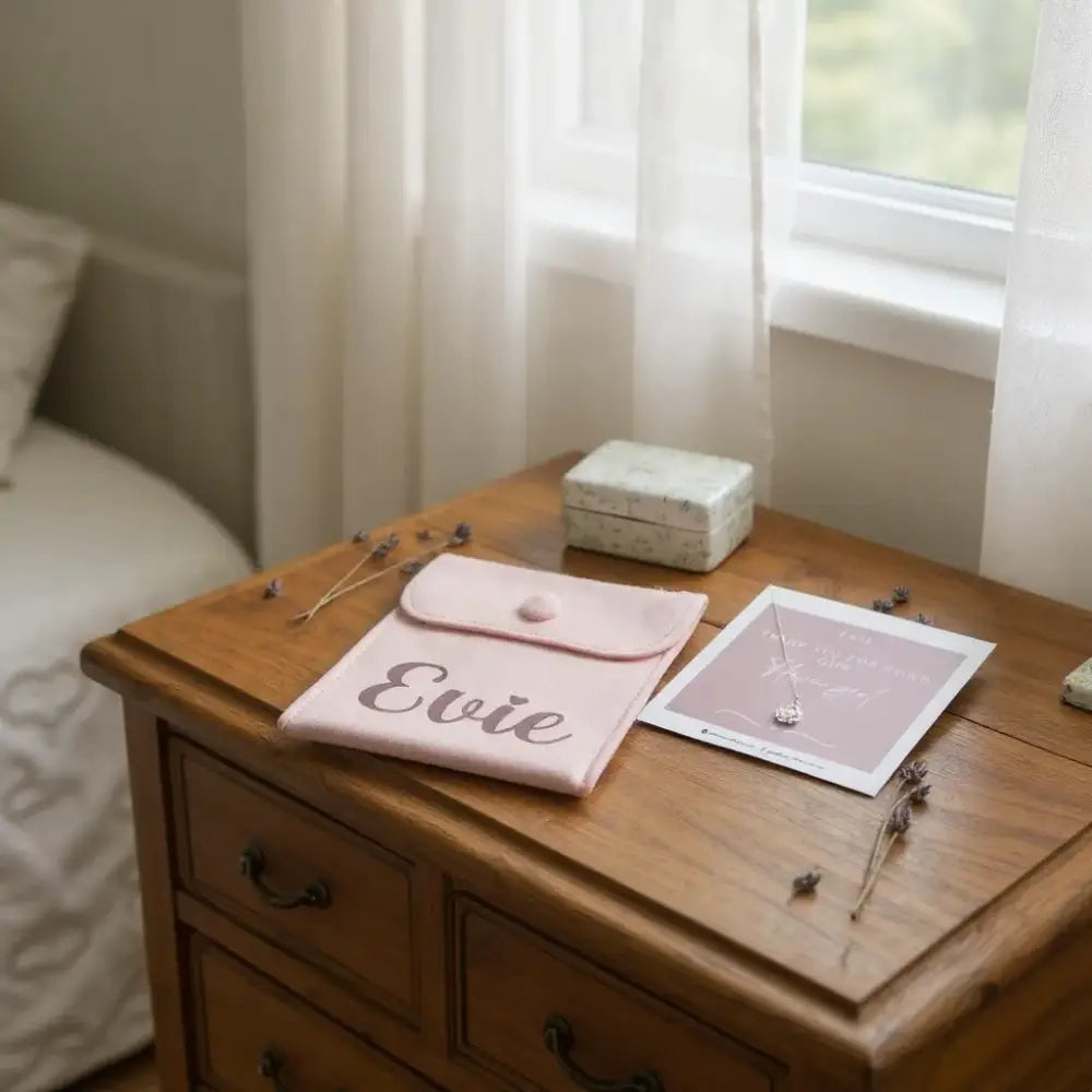 Sterling Silver Flower Girl Necklace Gift Set necklace