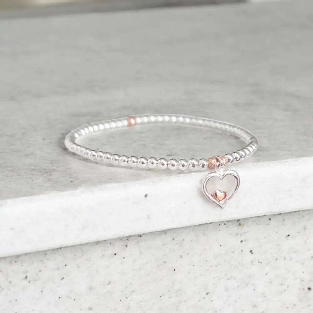 Sterling Silver Heart Stretch Bracelet Bracelets