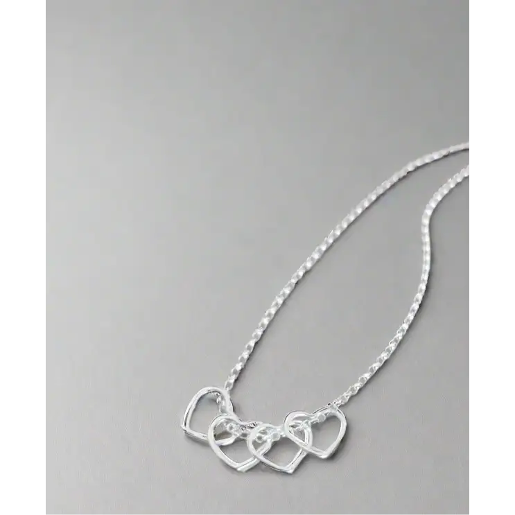 Sterling Silver Hearts Birthday Necklace (30th 40th 50th 60th 70th or 80th Birthday) - necklace