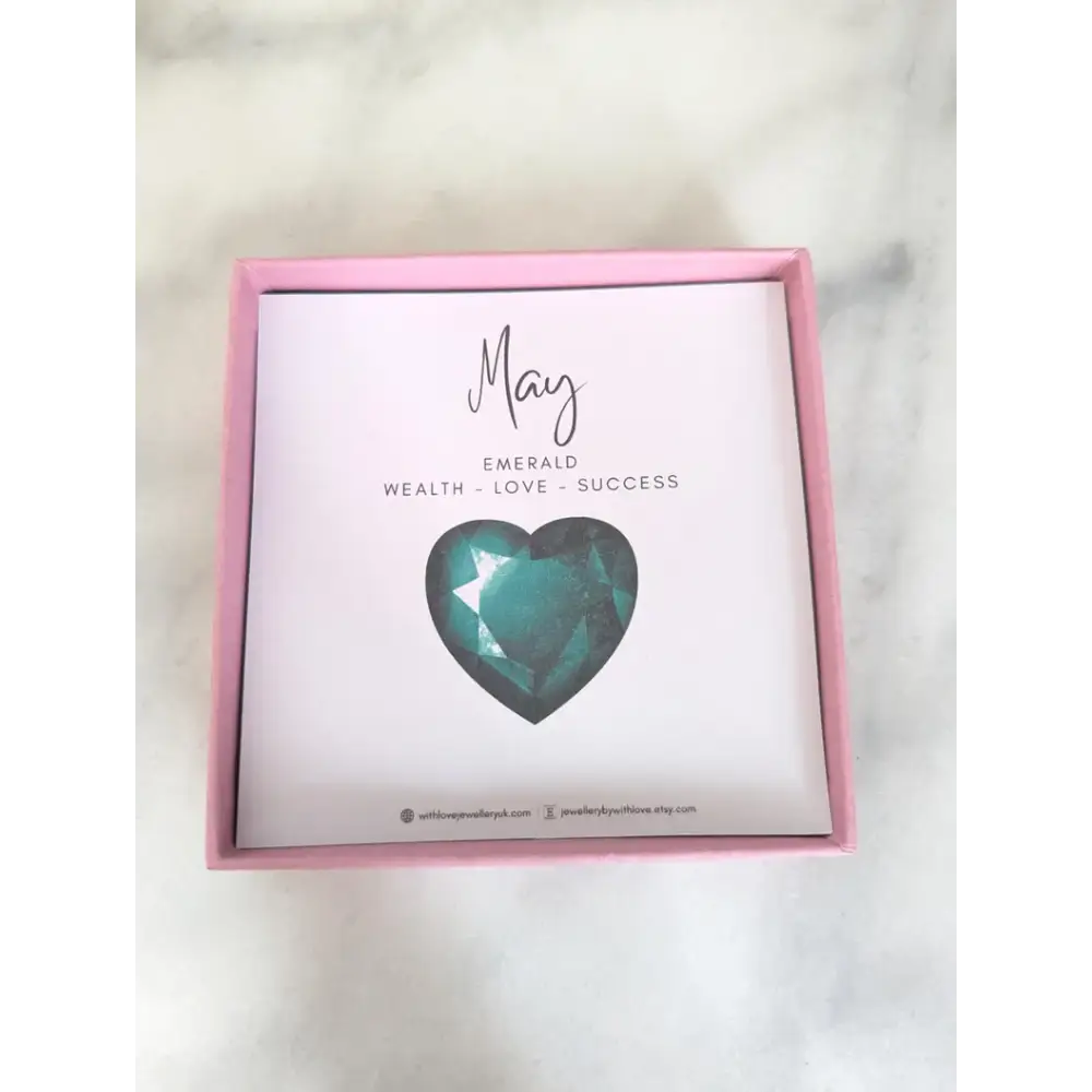 Sterling Silver May Birthday Bracelet (Emerald) - Bracelet - Bracelets