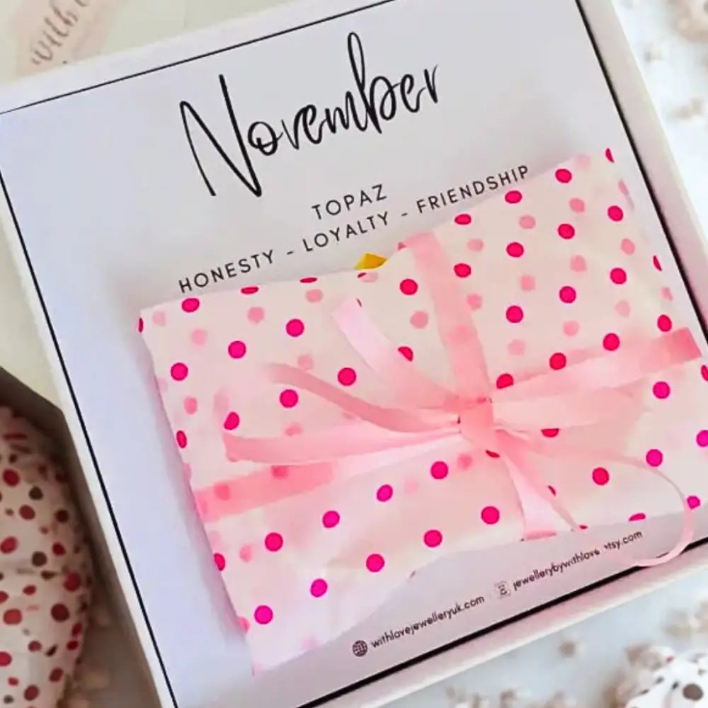 Sterling Silver November Birthstone Bracelet (Topaz)