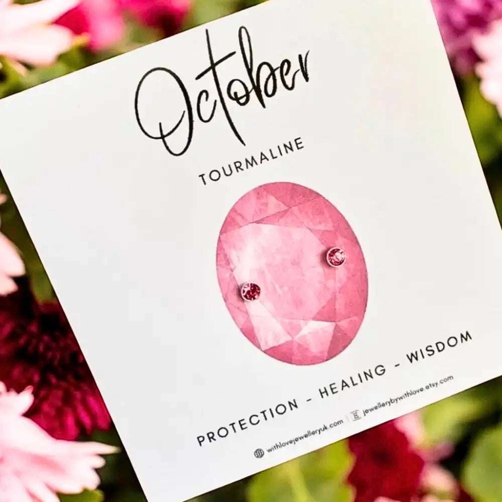 Sterling Silver October Birthstone Bracelet/Earrings (Tourmaline) - Bracelets