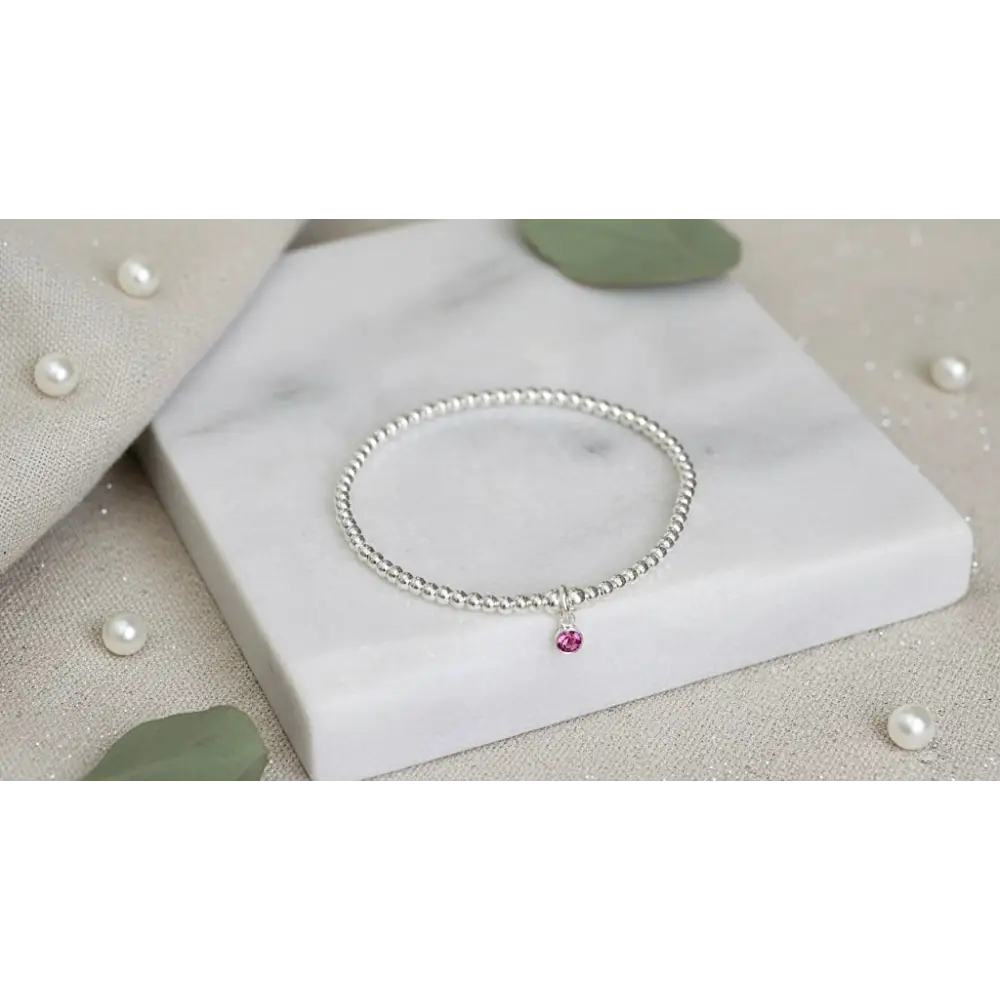 Sterling Silver October Birthstone Bracelet/Earrings (Tourmaline) - Bracelets