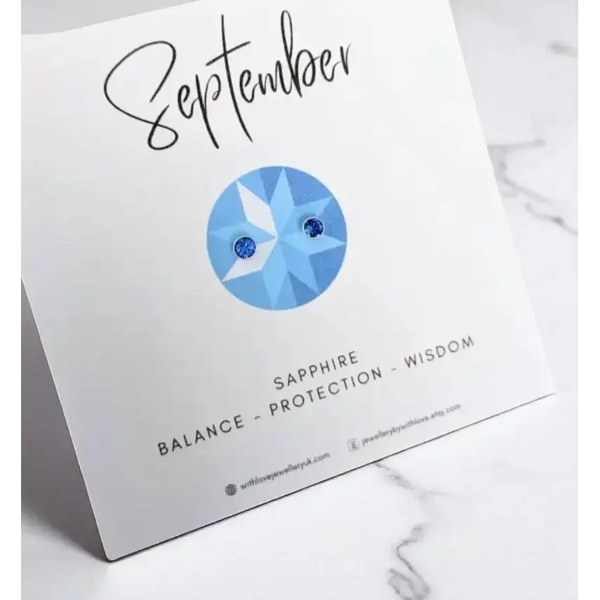 Sterling Silver September Birthstone Bracelet/Earrings (Sapphire) Bracelets