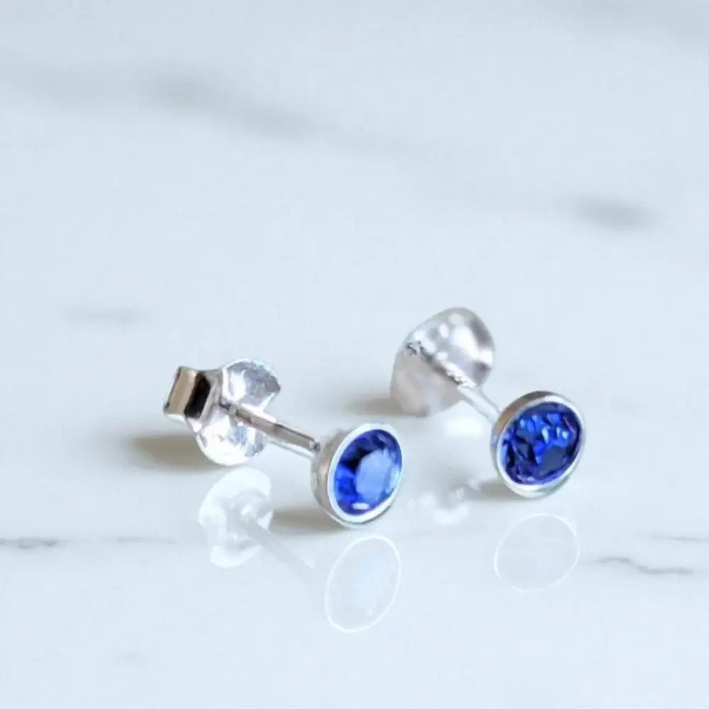 Sterling Silver September Birthstone Bracelet/Earrings (Sapphire) Bracelets