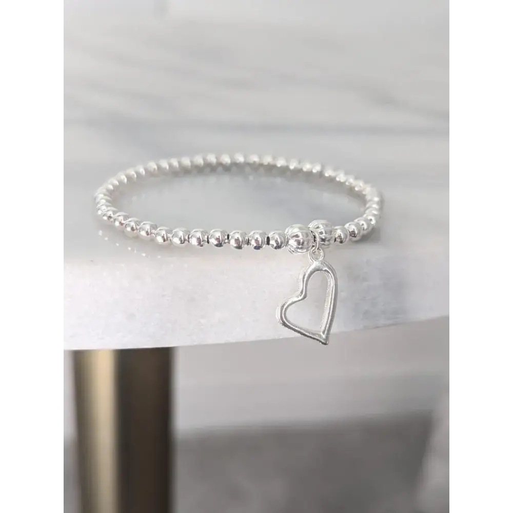 â€˜You Did It!â€™ Silver Beaded Stretch Bracelet - Bracelets
