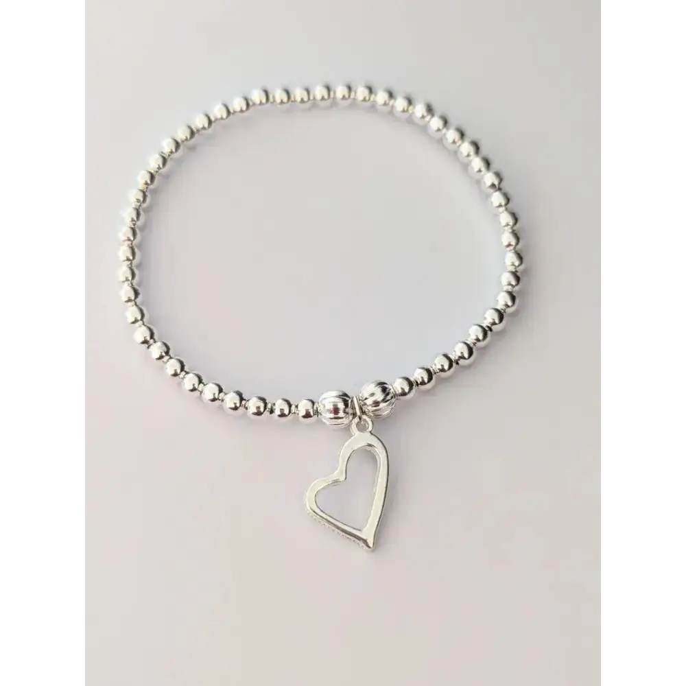 â€˜You Did It!â€™ Silver Beaded Stretch Bracelet - Bracelets