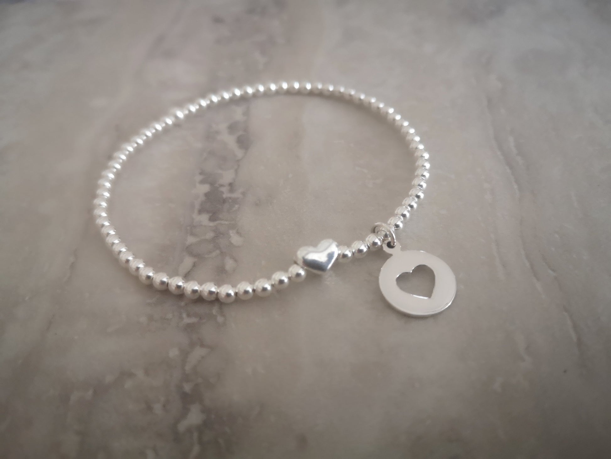 Love Heart Charm Bracelet With Love Jewellery UK