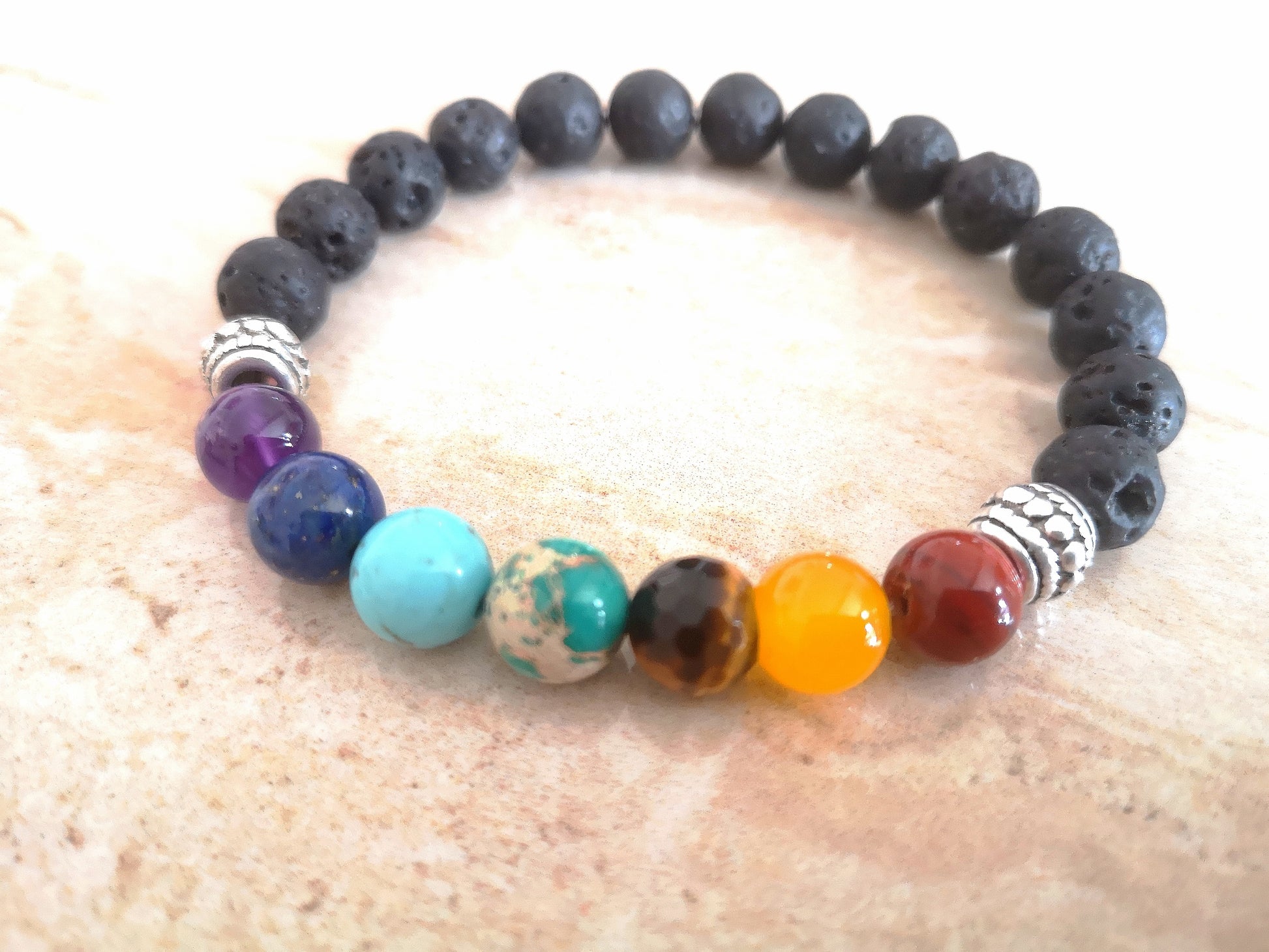 Seven Chakra Healing Bracelet - With Love Jewellery UK