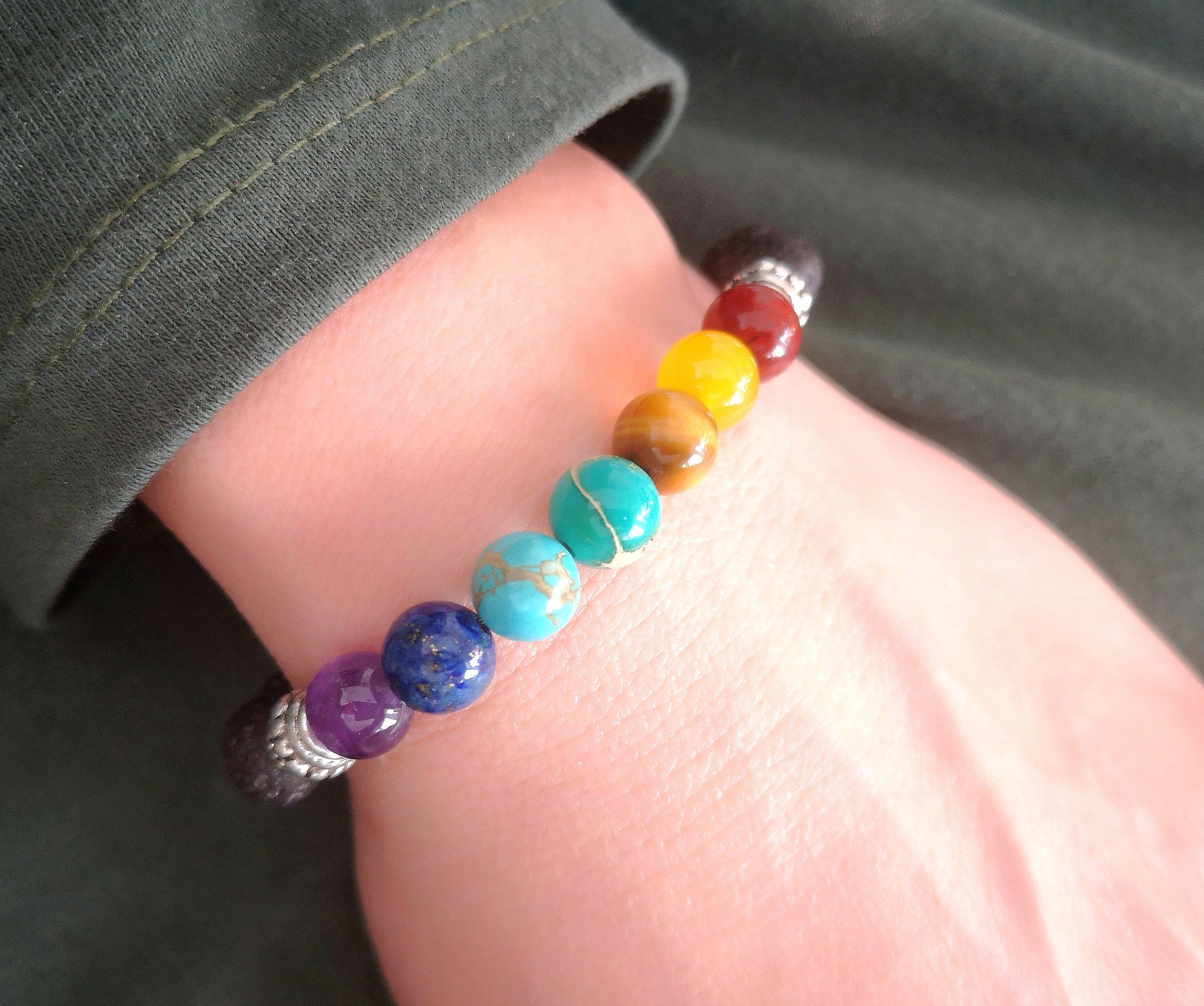 Seven Chakra Healing Bracelet - With Love Jewellery UK