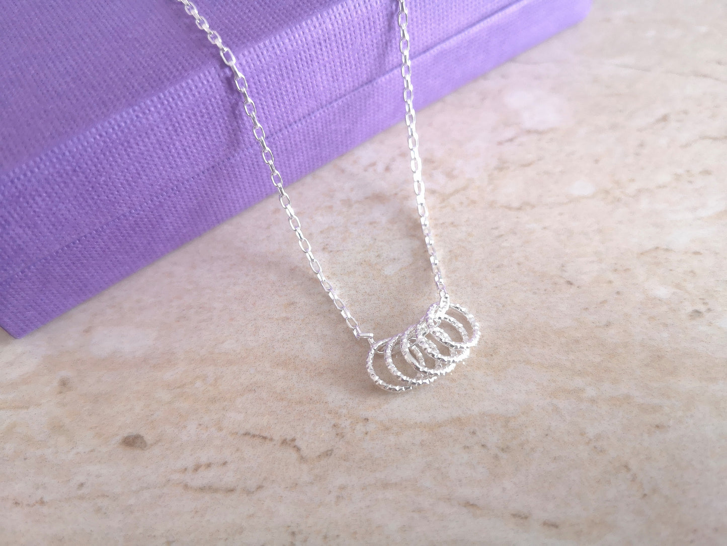 Sterling Silver Birthday Necklace (30th, 40th, 50th or 60th birthday) With Love Jewellery UK