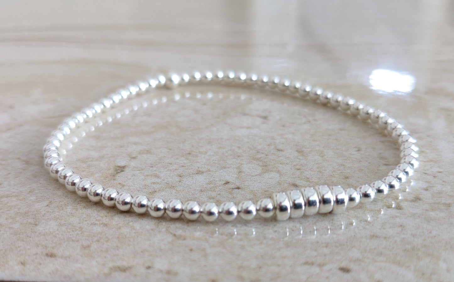 Sterling Silver Birthday Bracelet (20th, 30th, 40th, 50th, 60th, 70th, 80th or 90th birthday) With Love Jewellery UK