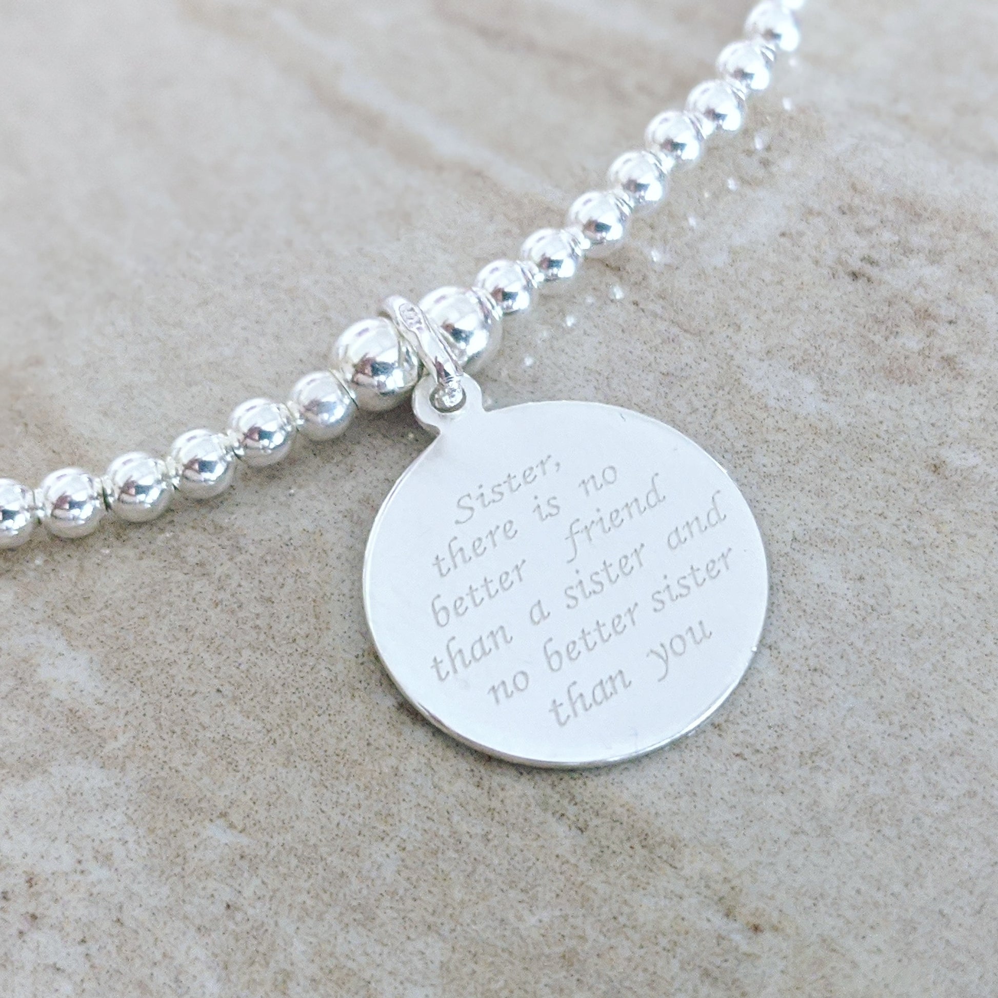 Sterling Silver Sister Bracelet - With Love Jewellery UK