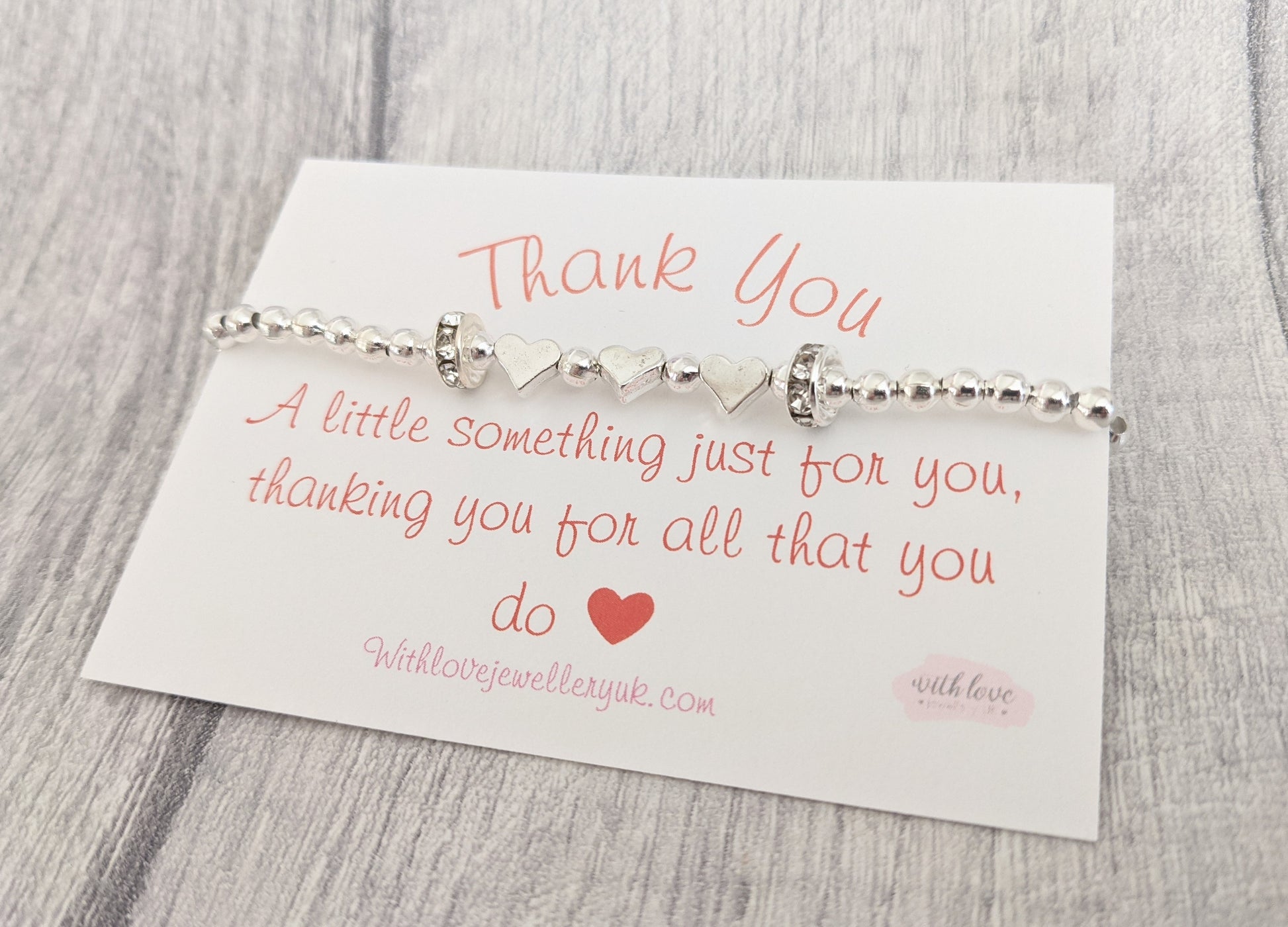 Thank You Bracelet - With Love Jewellery UK