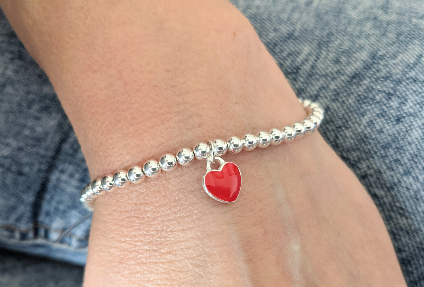 Puffed Heart Bracelet - With Love Jewellery UK