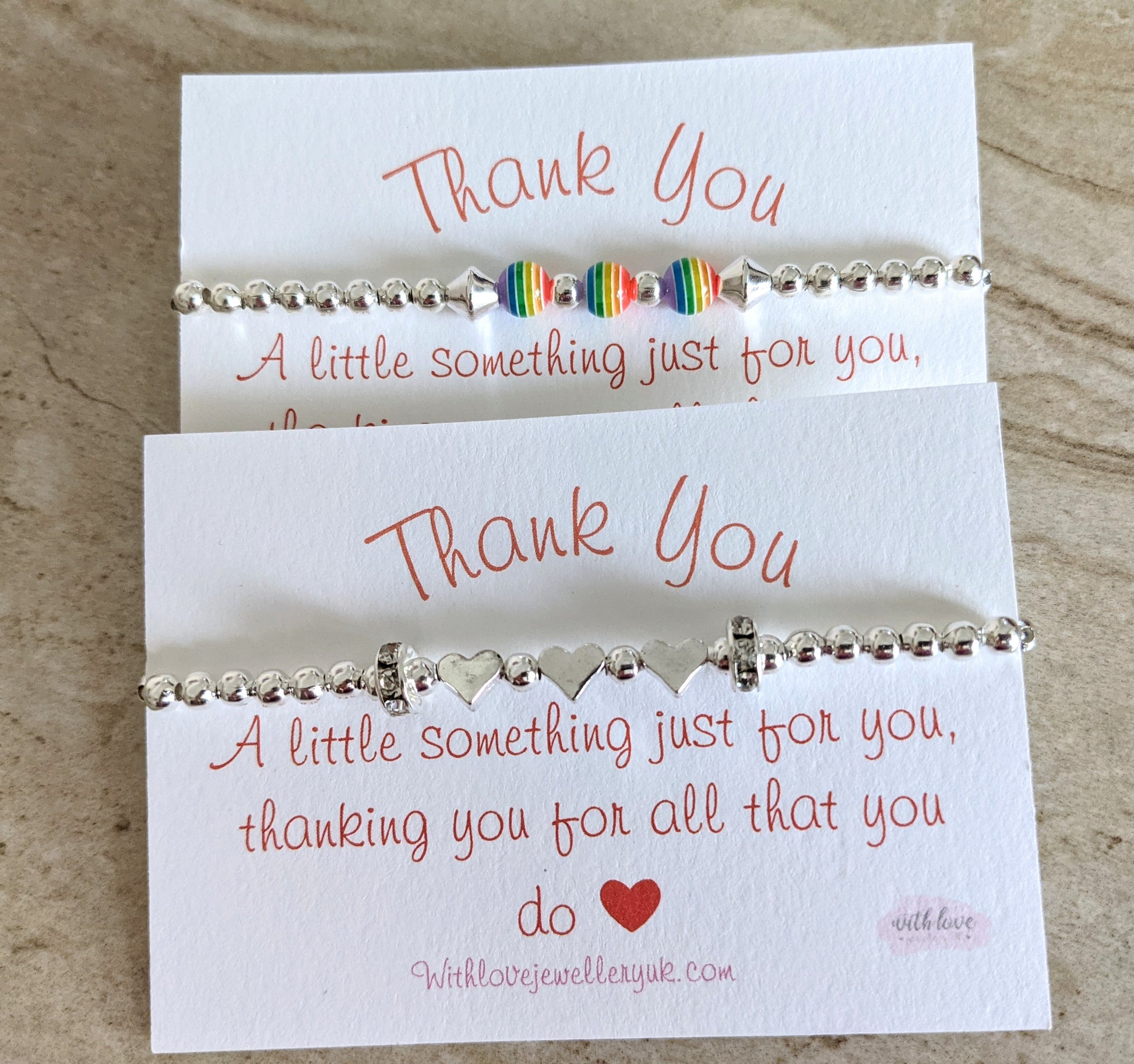 Thank You Bracelet - With Love Jewellery UK