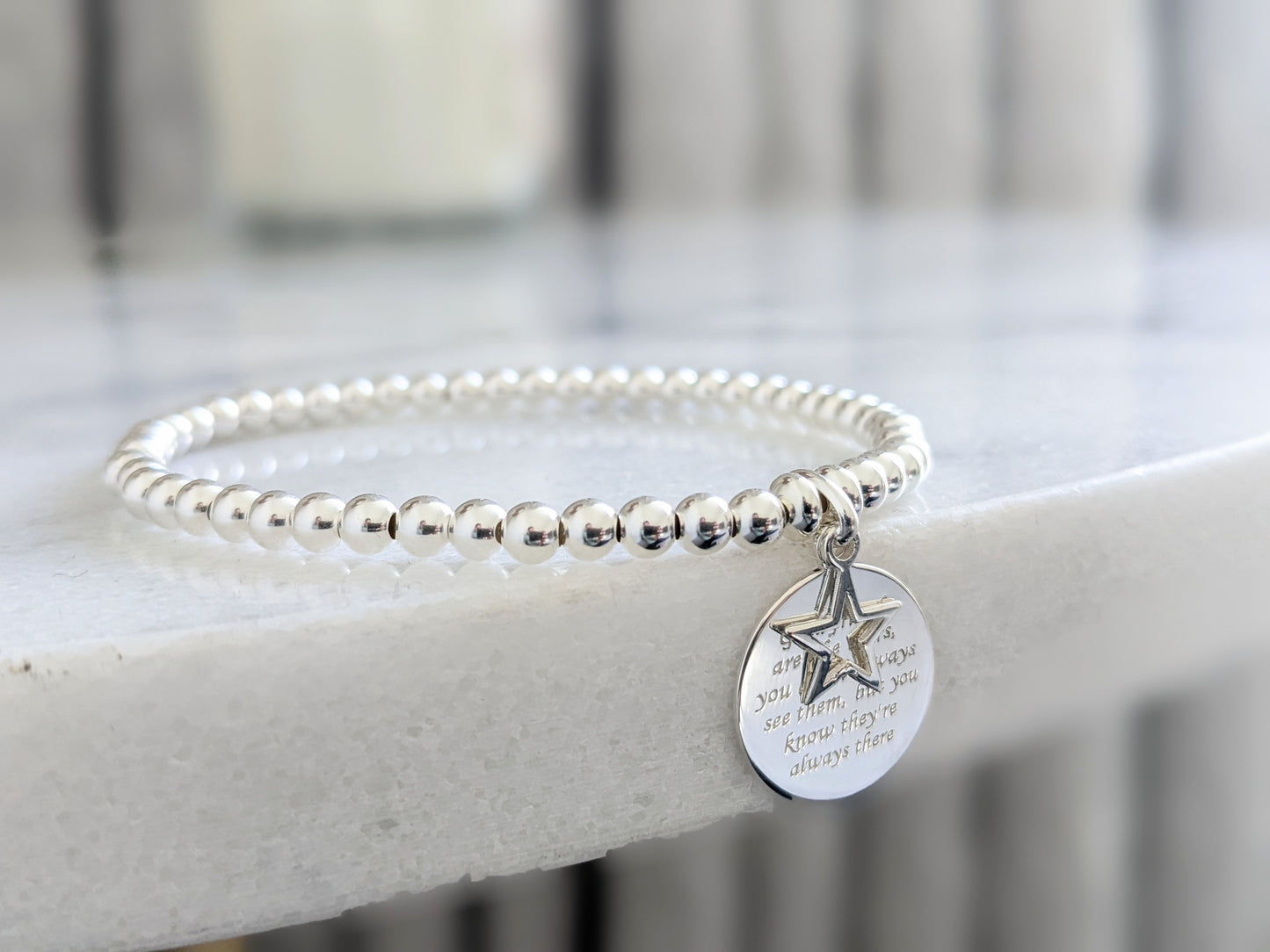 Sterling Silver Good Friends Are Like Stars Bracelet With Love Jewellery UK