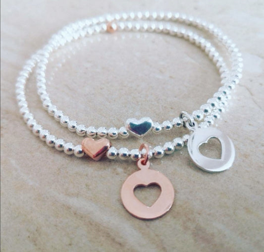 Love Heart Charm Bracelet - With Love Jewellery UK