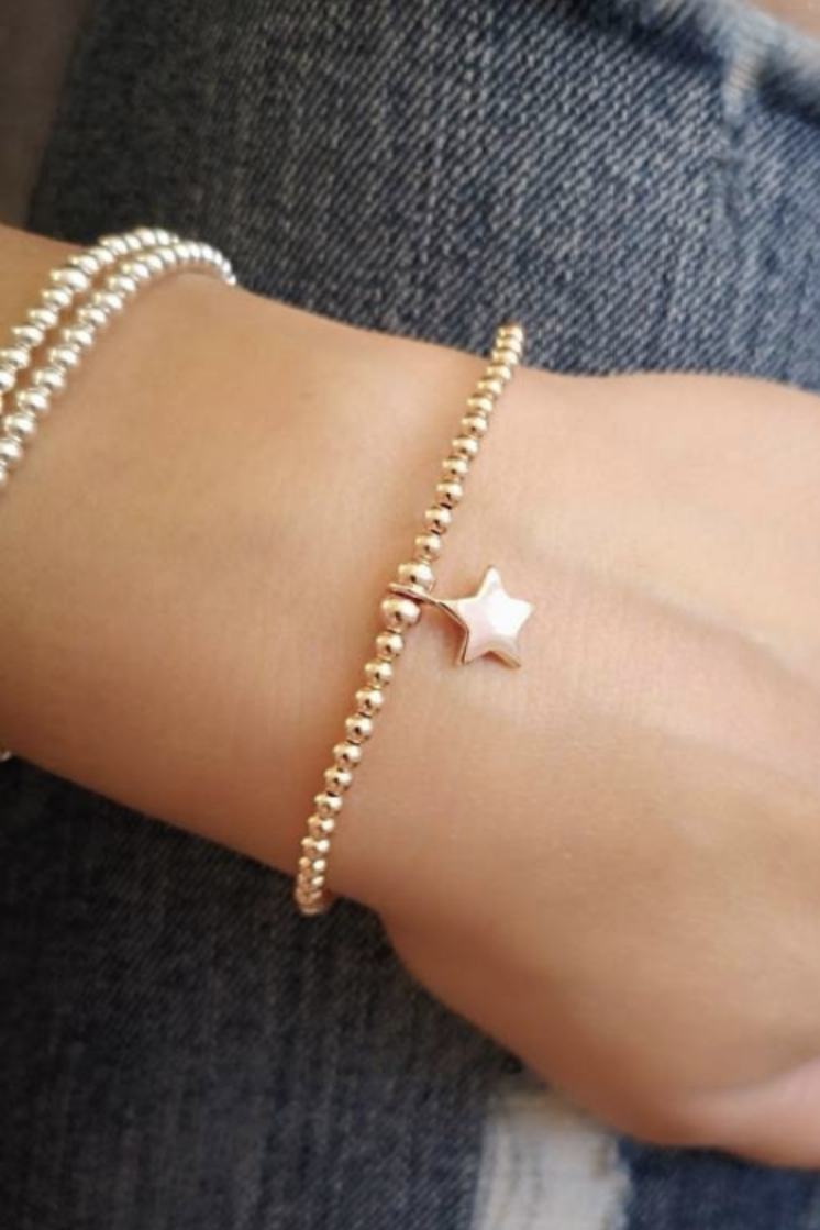 Rose Gold Star Bracelet - With Love Jewellery UK