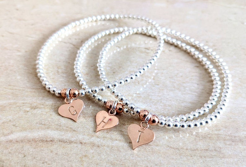 Personalised Sterling Silver Feather & Heart Bracelet With Love Jewellery UK